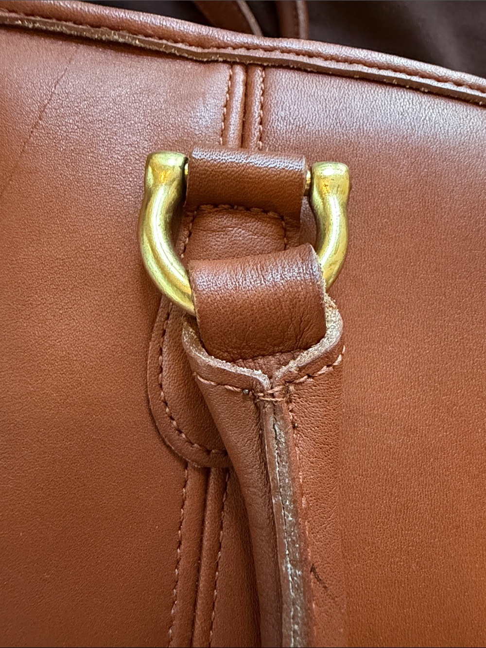 Vintage Coach Beaumont Satchel 9871 British Tan USA '98 Leather Strap Hangtag - Picture 6 of 16